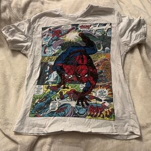 Marvel Spider-Man Comic Panel White Tee